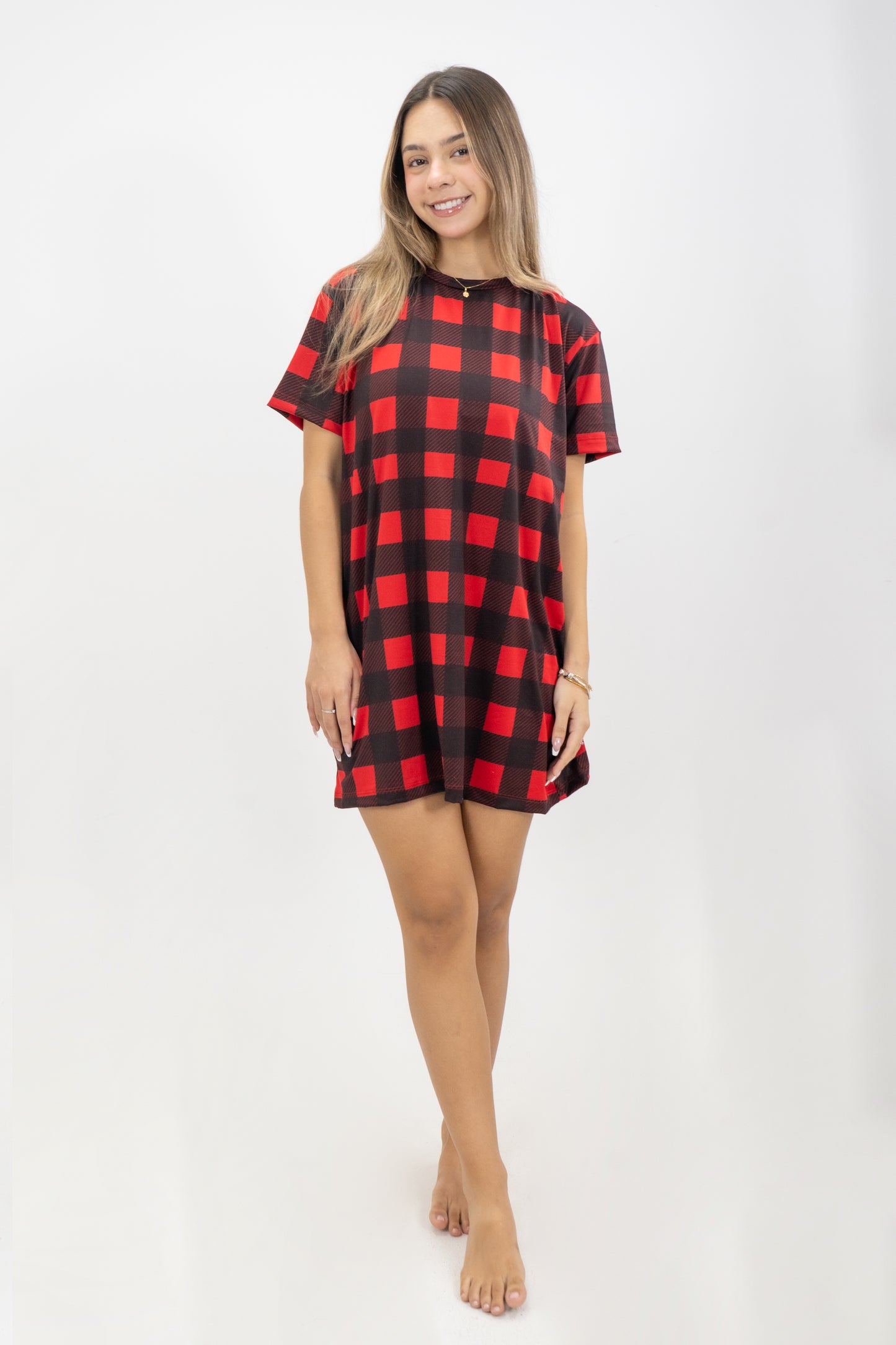 PIJAMA BATA MUJER CUADROS NAVIDEÑOS I