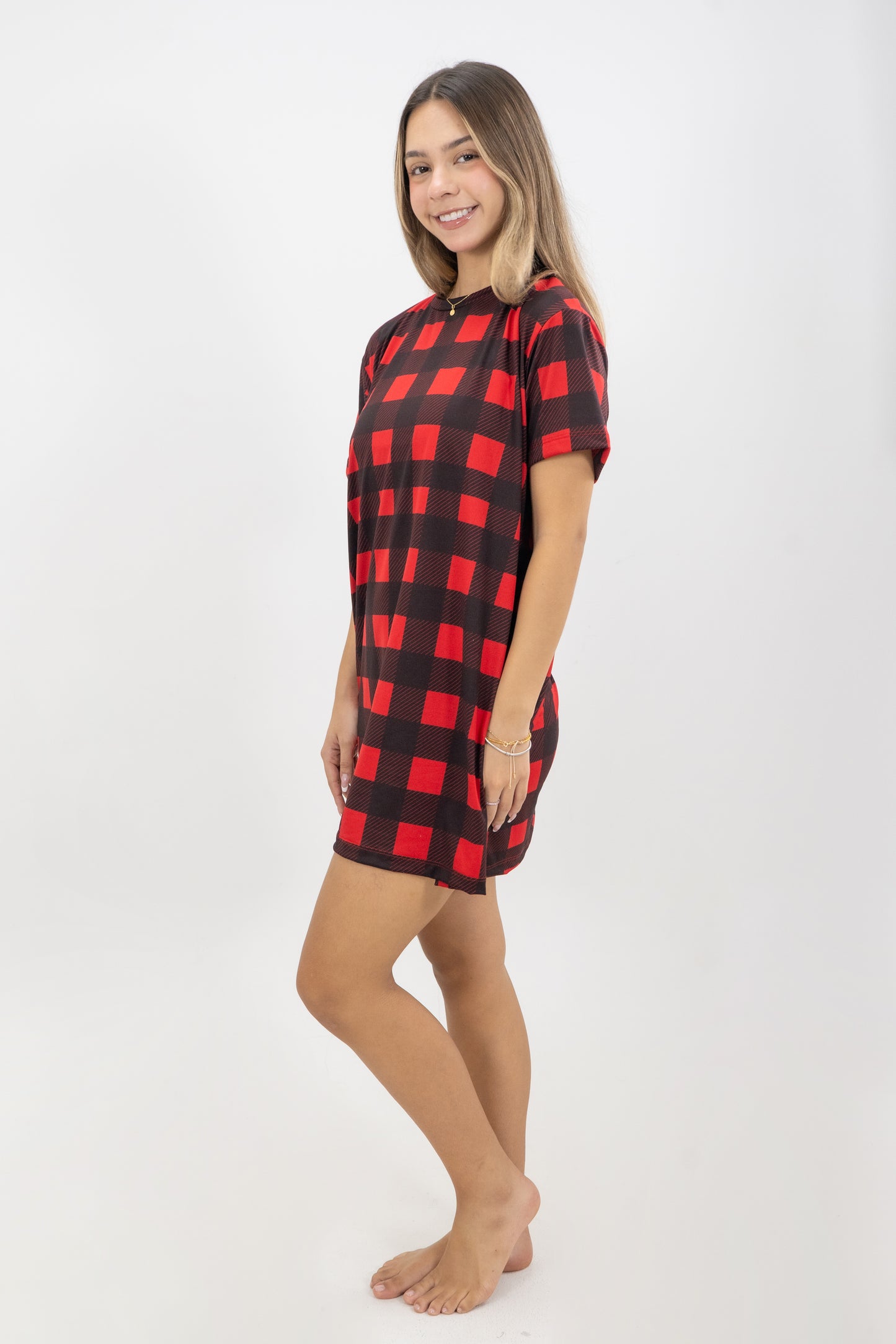 PIJAMA BATA MUJER CUADROS NAVIDEÑOS I