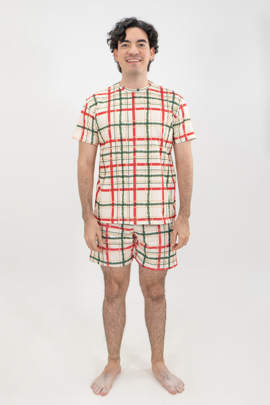 PIJAMA PANTALONETA SUBLIMADA HOMBRE MERRY CHRISTMAS