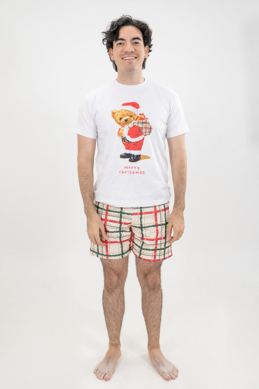 PIJAMA PANTALONETA HOMBRE MERRY CHRISTMAS