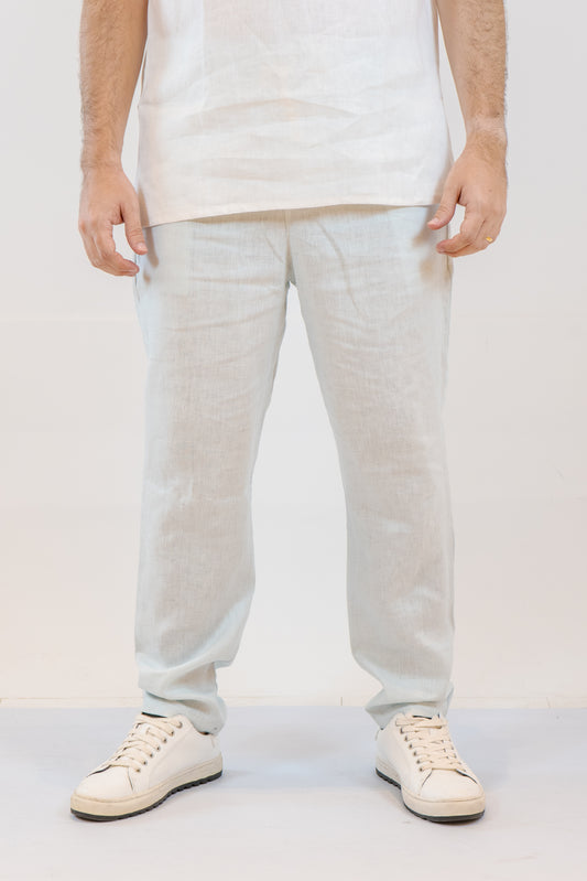 PANTALON LINO AZUL CLARO DE HOMBRE
