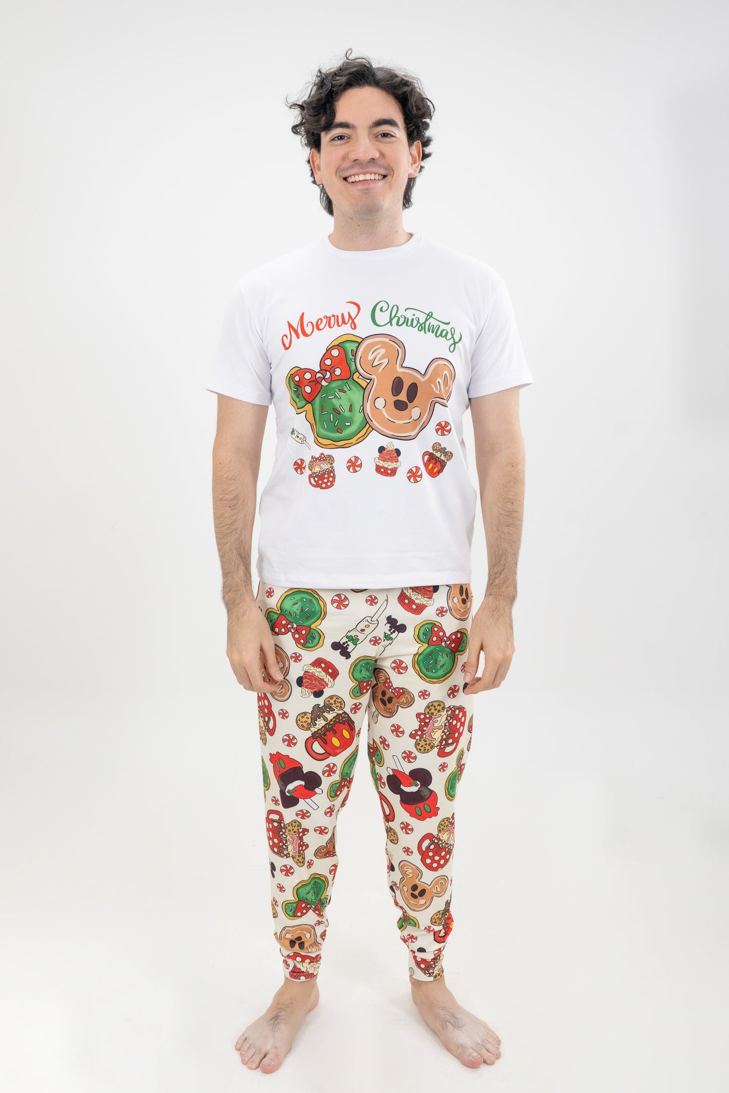PIJAMA PANTALON LARGO HOMBRE MICKEY DULCE NAVIDAD