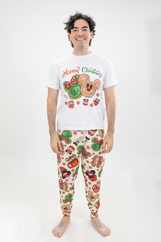 PIJAMA PANTALON LARGO HOMBRE MICKEY DULCE NAVIDAD