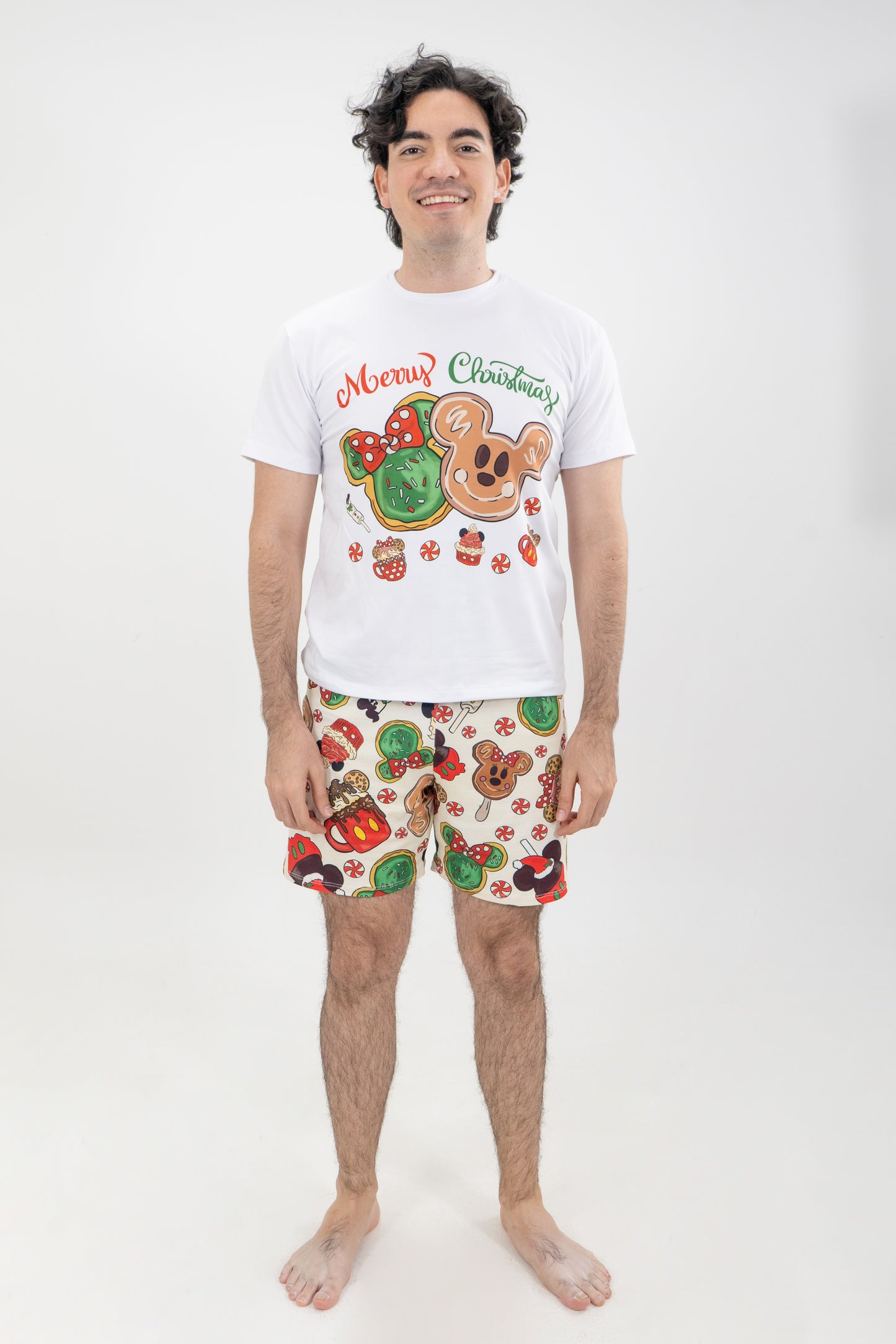 PIJAMA PANTALONETA HOMBRE MICKEY DULCE NAVIDAD