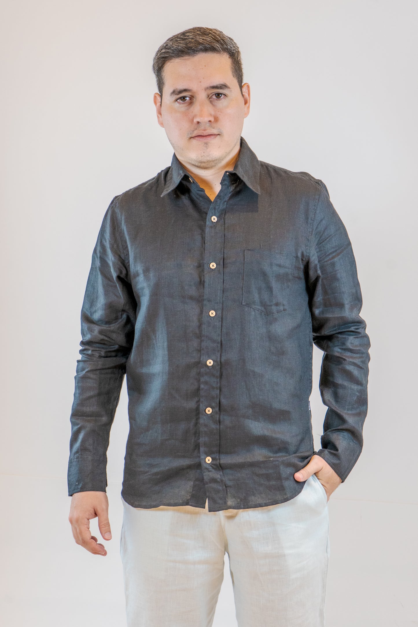 CAMISA LOUIS NEGRA DE HOMBRE