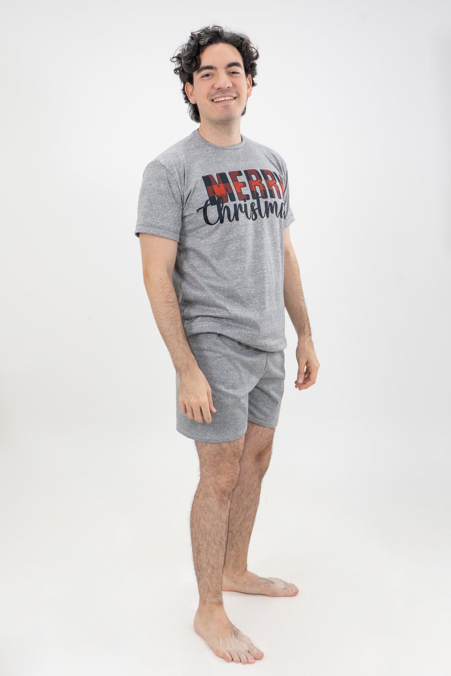 PIJAMA PANTALONETA HOMBRE GRIS JASPE I