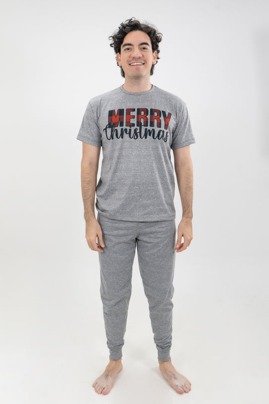 PIJAMA HOMBRE CAMISETA GRIS JASPE II