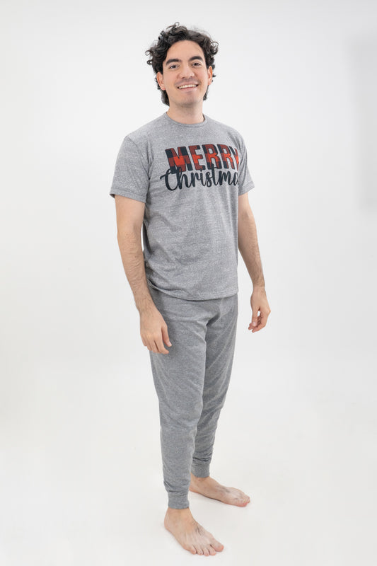 PIJAMA HOMBRE PANTALON GRIS JASPE II