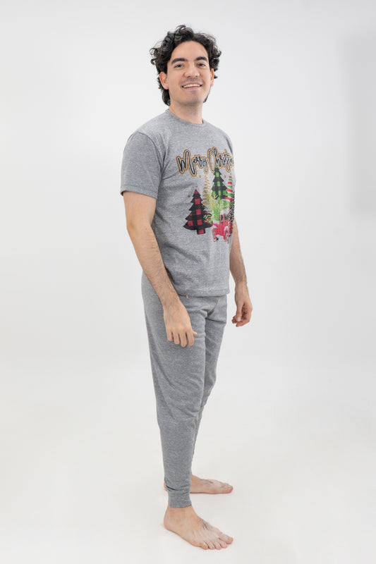 PIJAMA HOMBRE PANTALON GRIS JASPE I