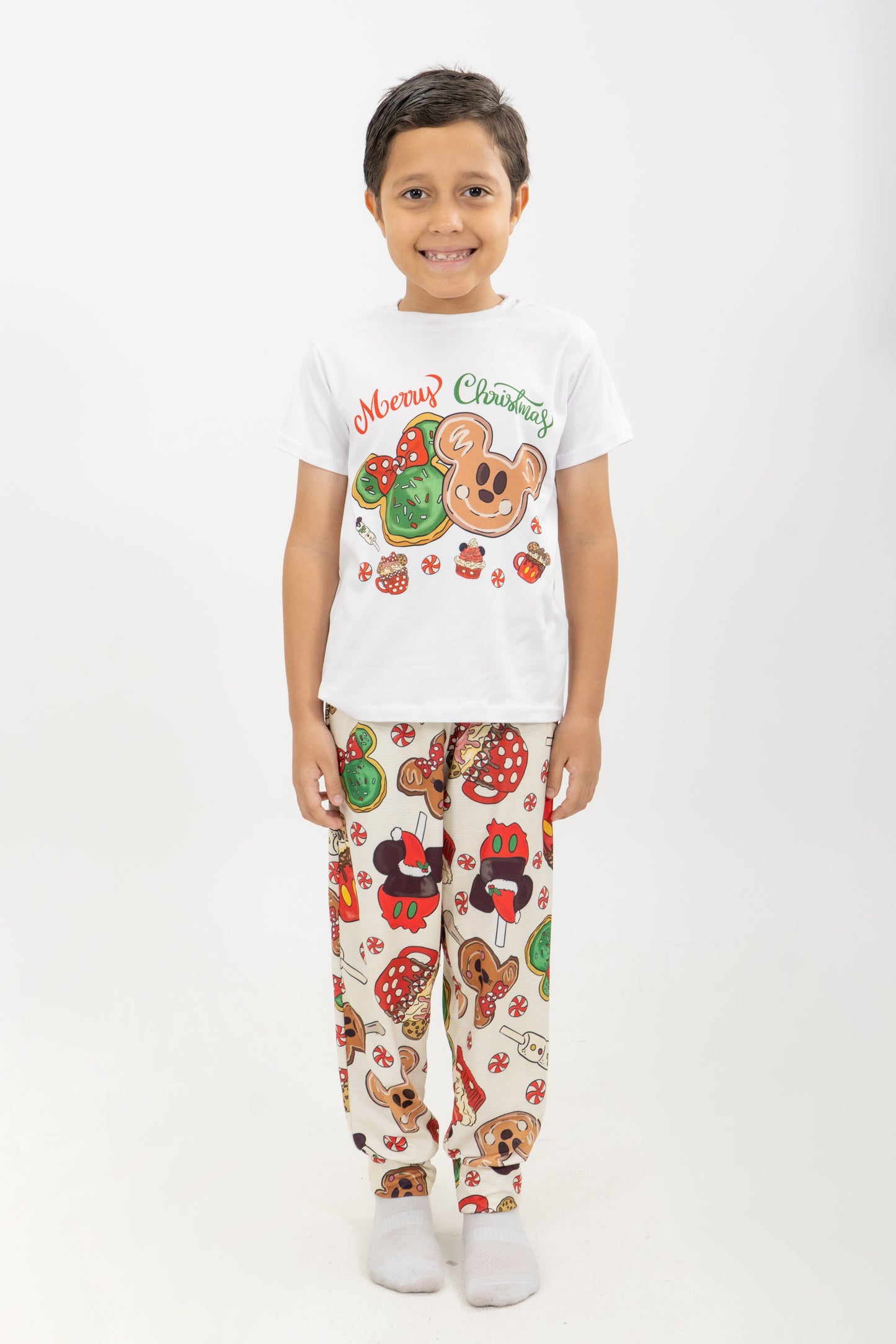 PIJAMA PANTALON LARGO NIÑOS MICKEY DULCE NAVIDAD
