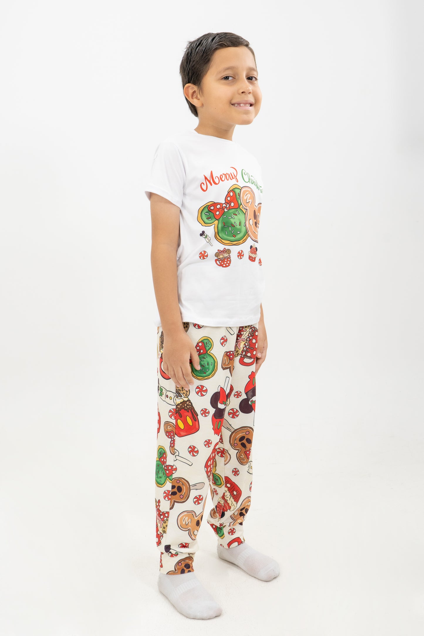 PIJAMA PANTALON LARGO NIÑOS MICKEY DULCE NAVIDAD