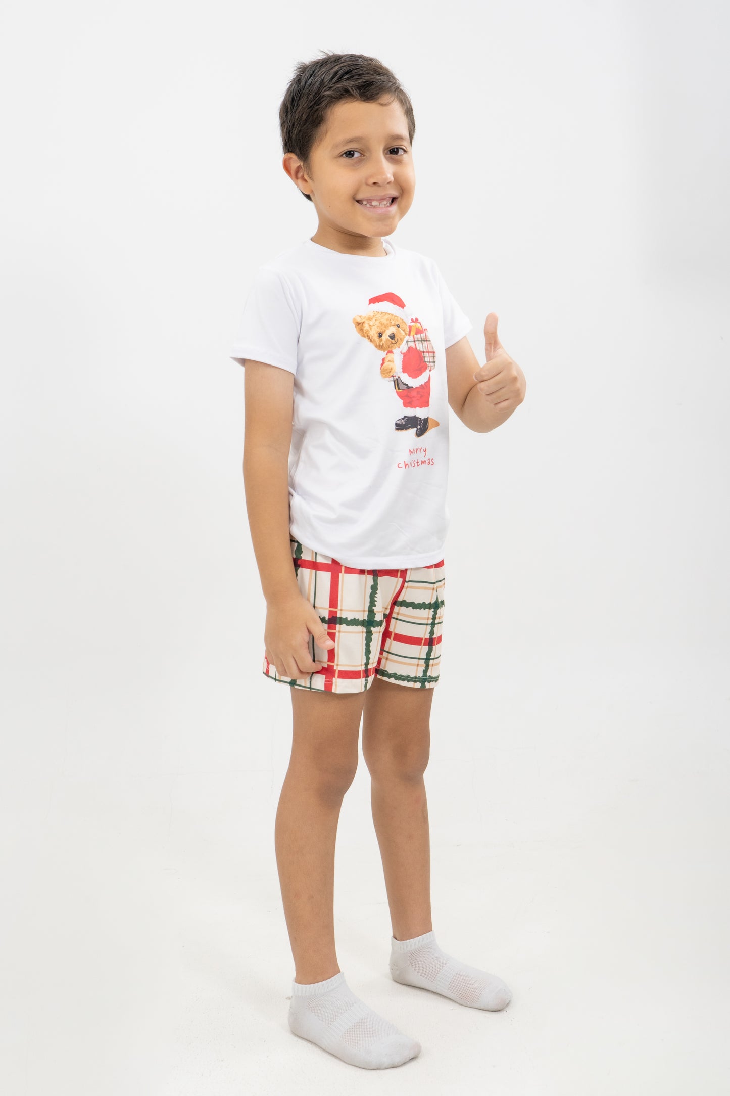 PIJAMA SHORT NIÑOS MERRY CHRISTMAS