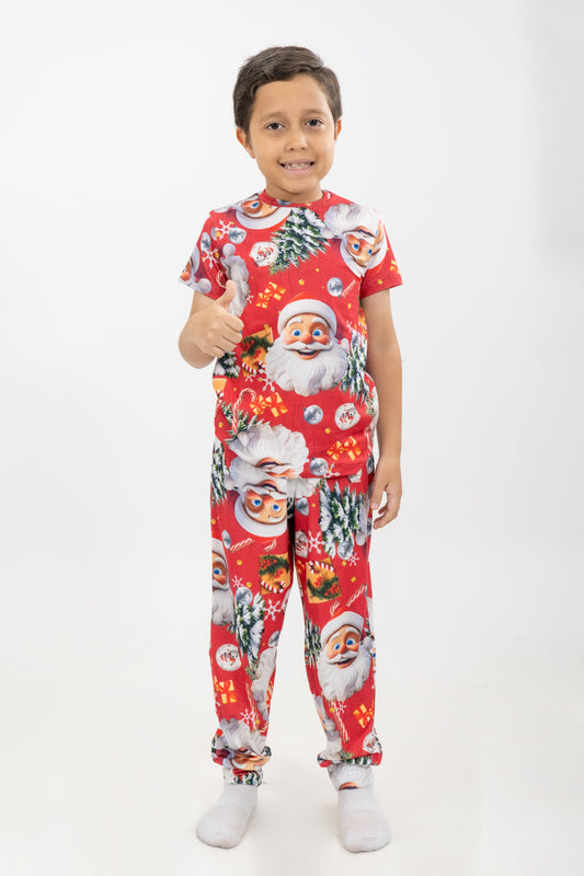 PIJAMA PANTALON SUBLIMADA NIÑOS SANTA