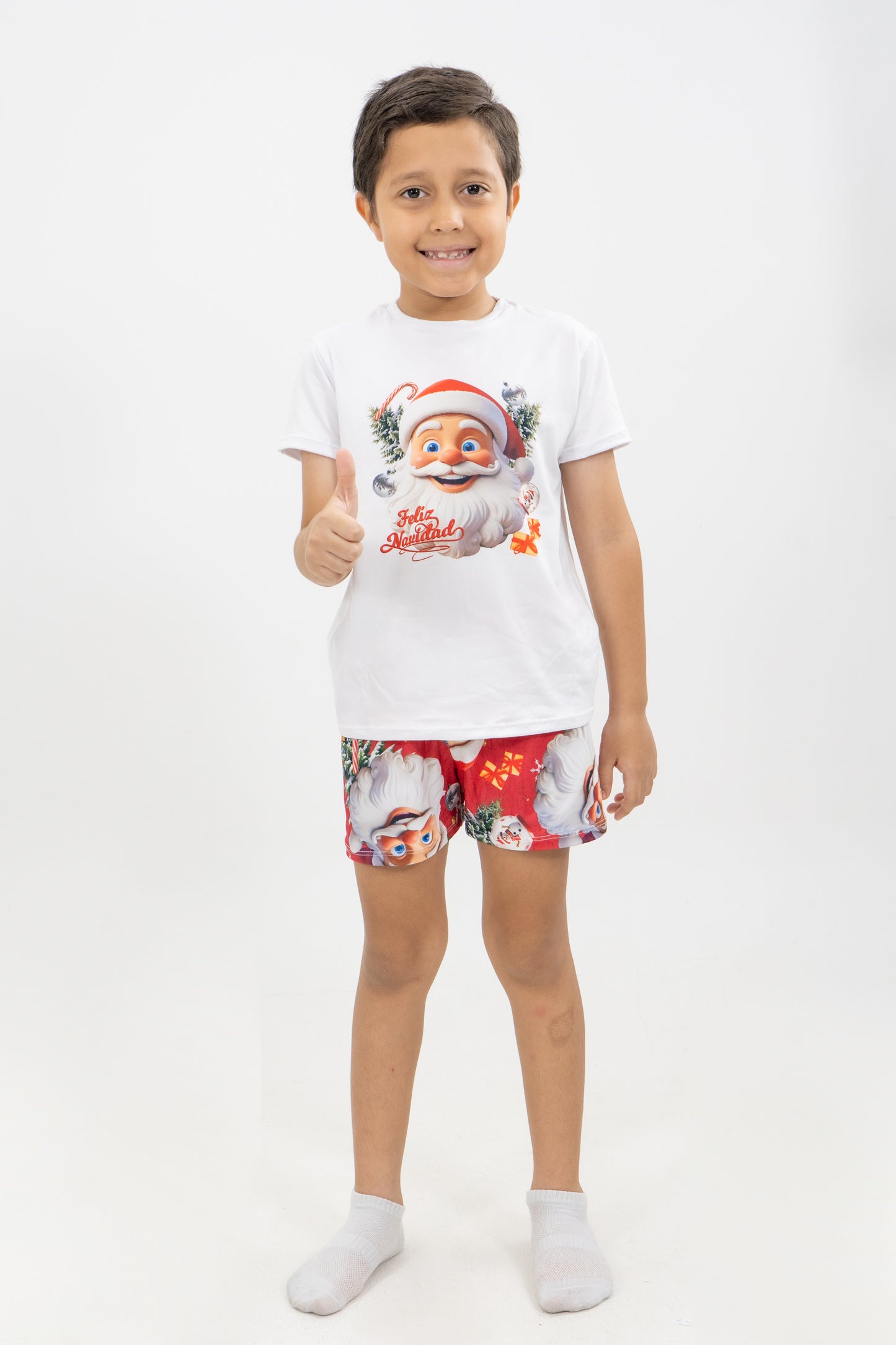 PIJAMA SHORT NIÑOS SANTA