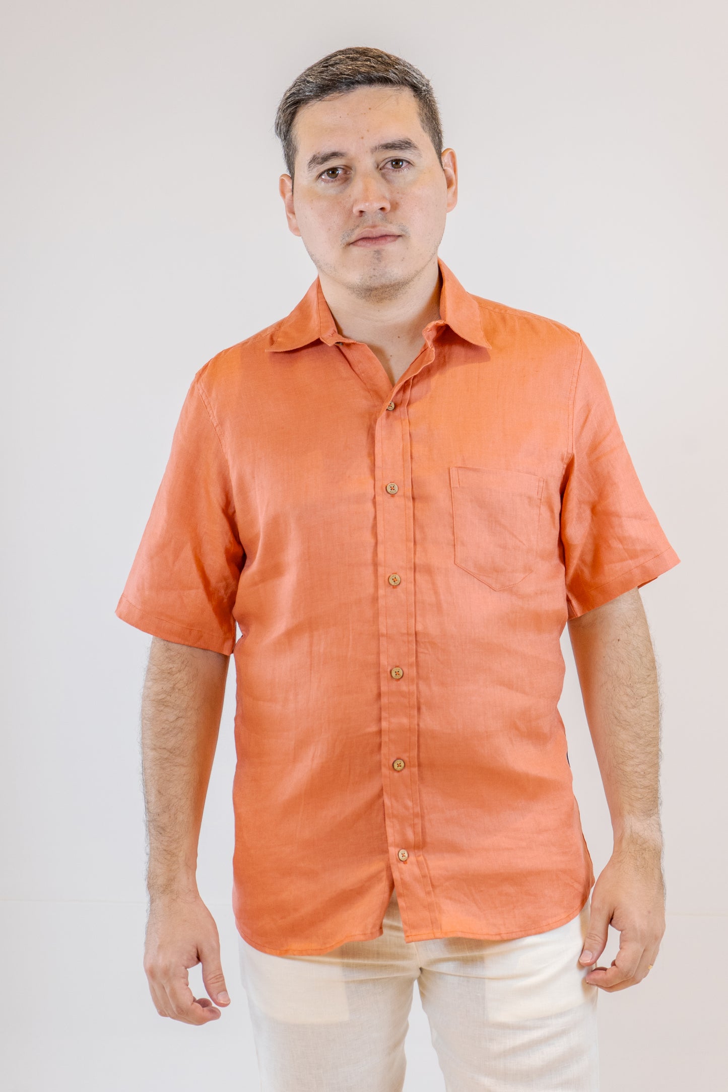 CAMISA LINO MAXIMO GINGER DE HOMBRE