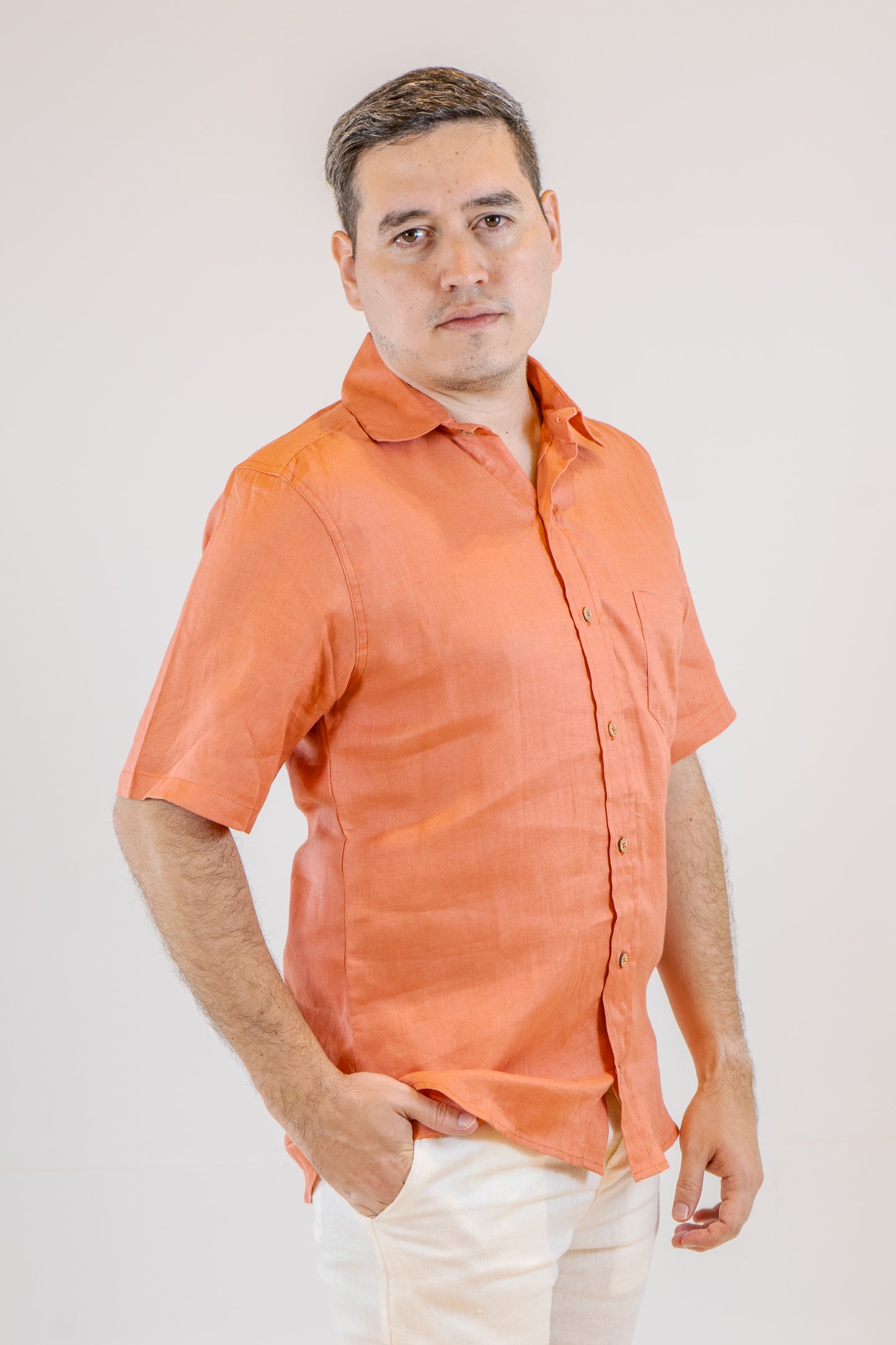 CAMISA LINO MAXIMO GINGER DE HOMBRE
