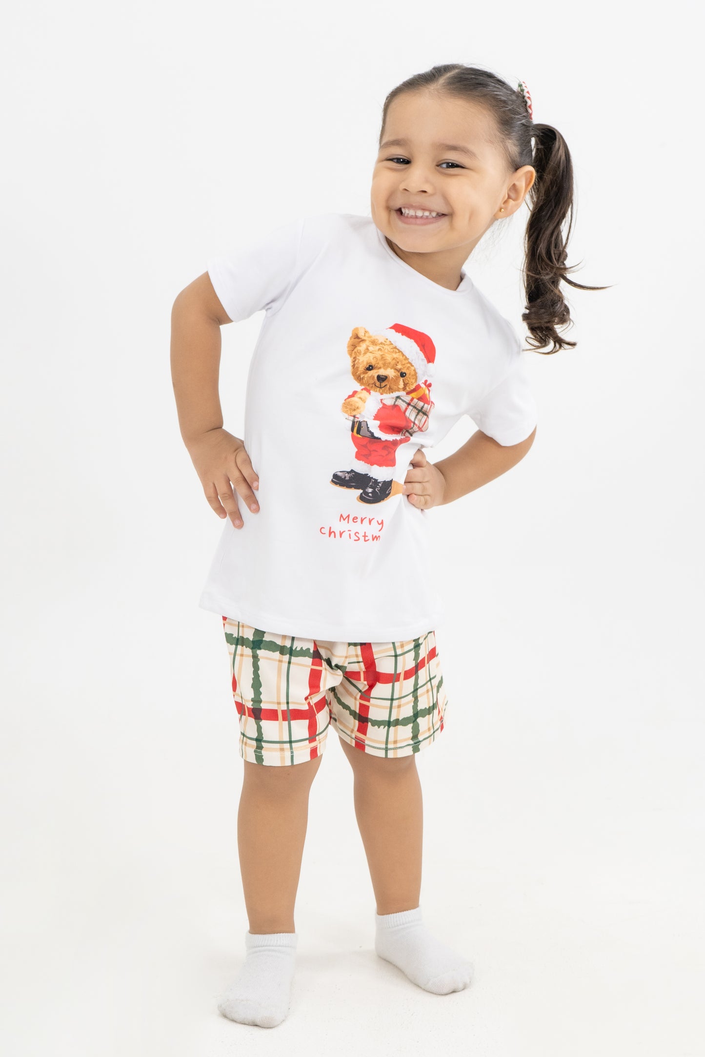 PIJAMA SHORT NIÑOS MERRY CHRISTMAS