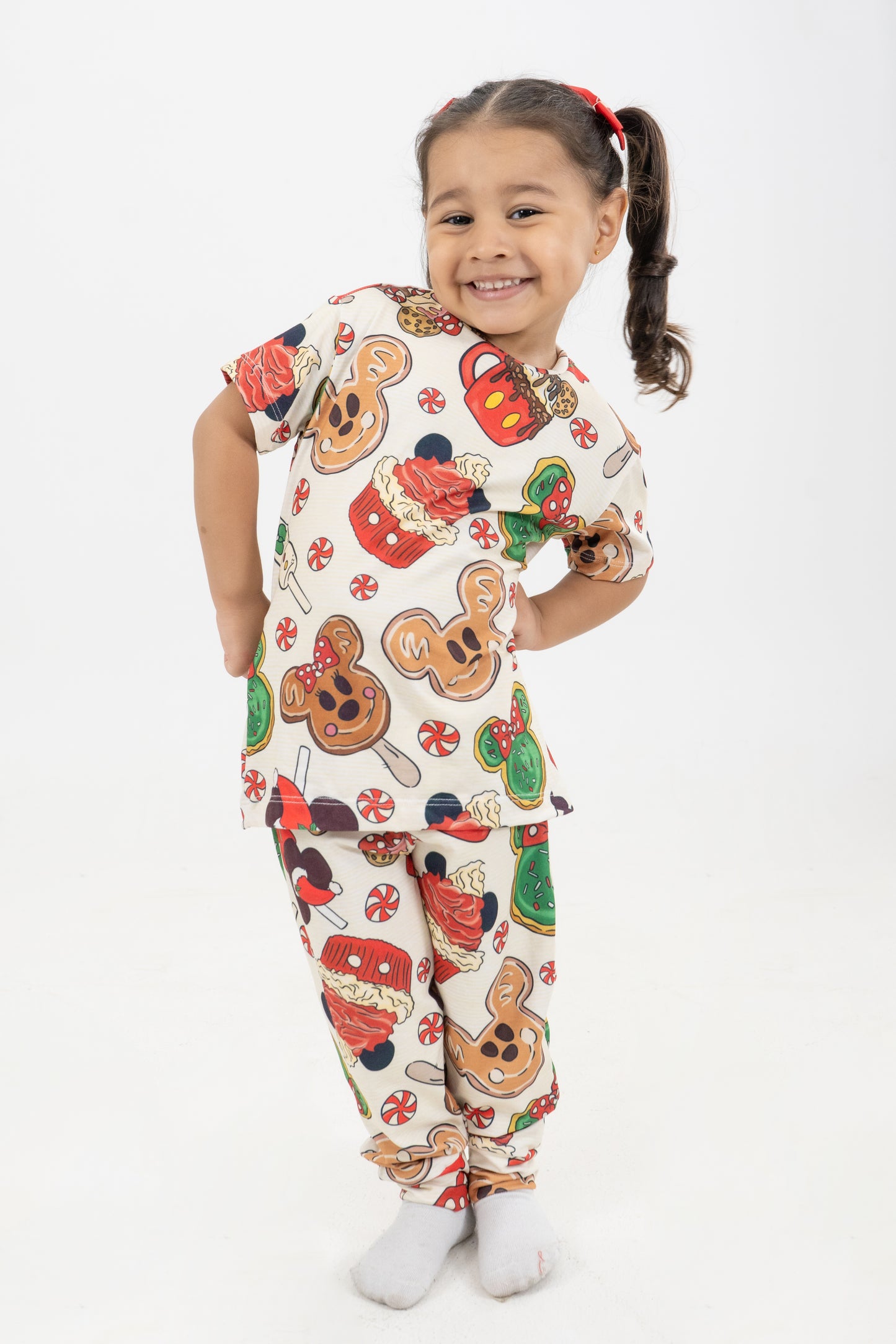 PIJAMA PANTALON SUBLIMADA NIÑOS MICKEY DULCE NAVIDAD
