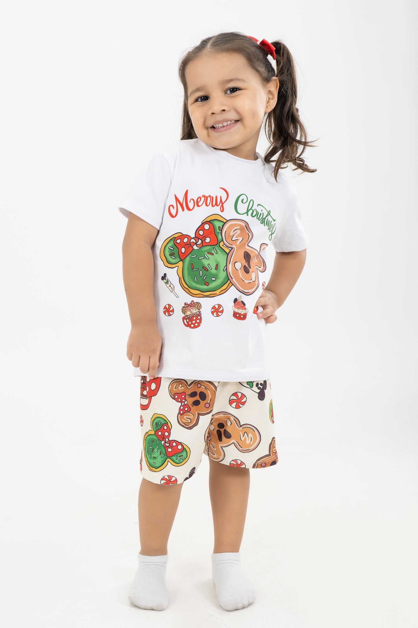 PIJAMA SHORT NIÑOS MICKEY DULCE NAVIDAD