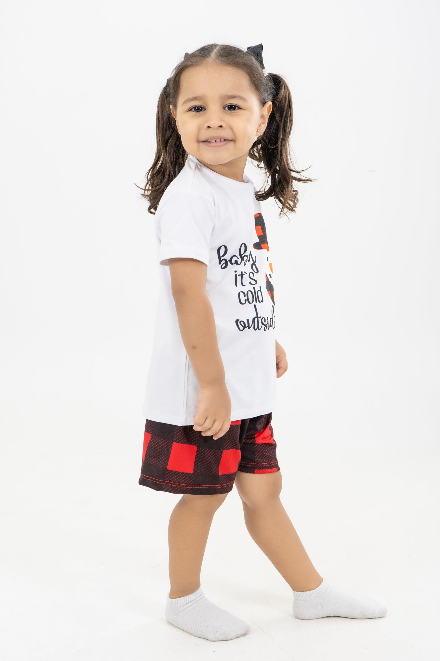 PIJAMA SHORT NIÑOS CUADROS NAVIDEÑOS II