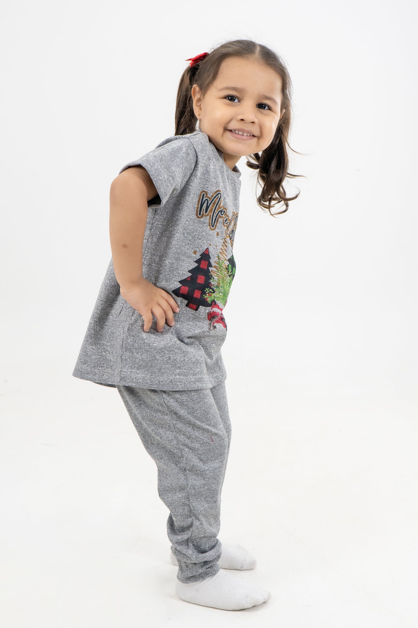 PIJAMA PANTALON LARGO NIÑOS GRIS JASPE I