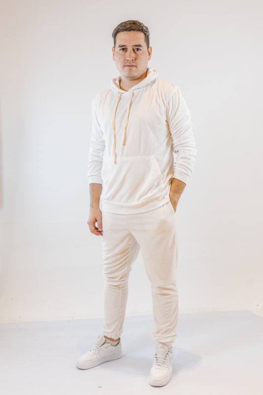 TERRY JOGGER BLANCO DE HOMBRE