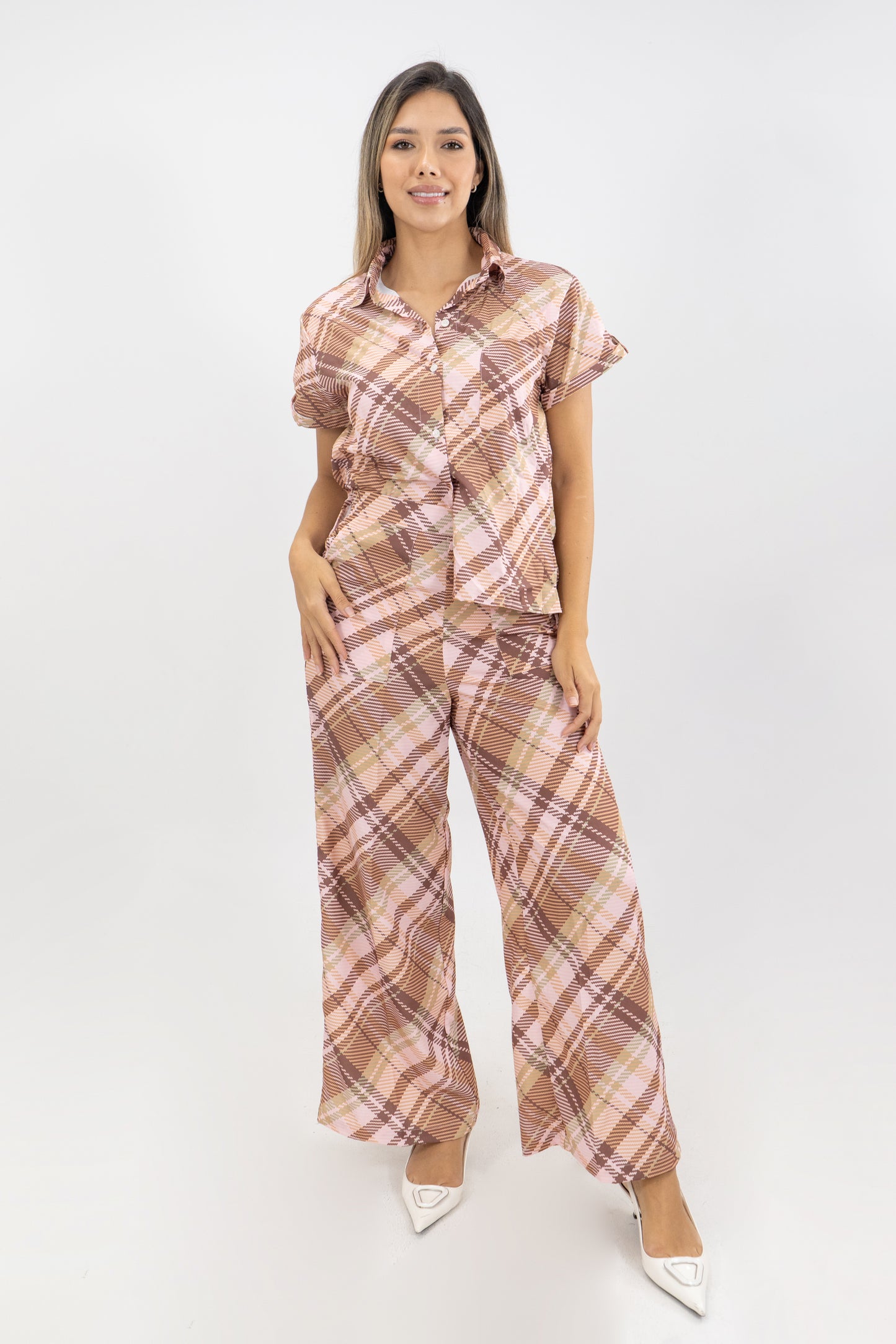 CAMISA ALEJANDRA TARTAN ST - COLOR ROSA