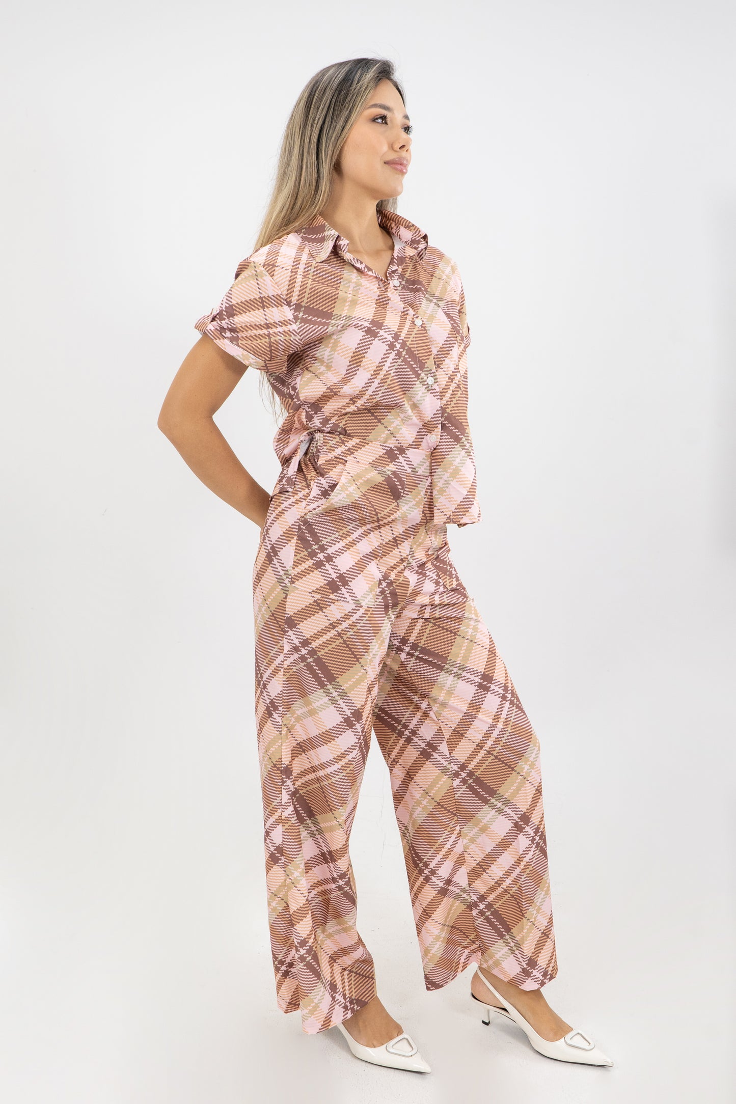 CAMISA ALEJANDRA TARTAN ST - COLOR ROSA