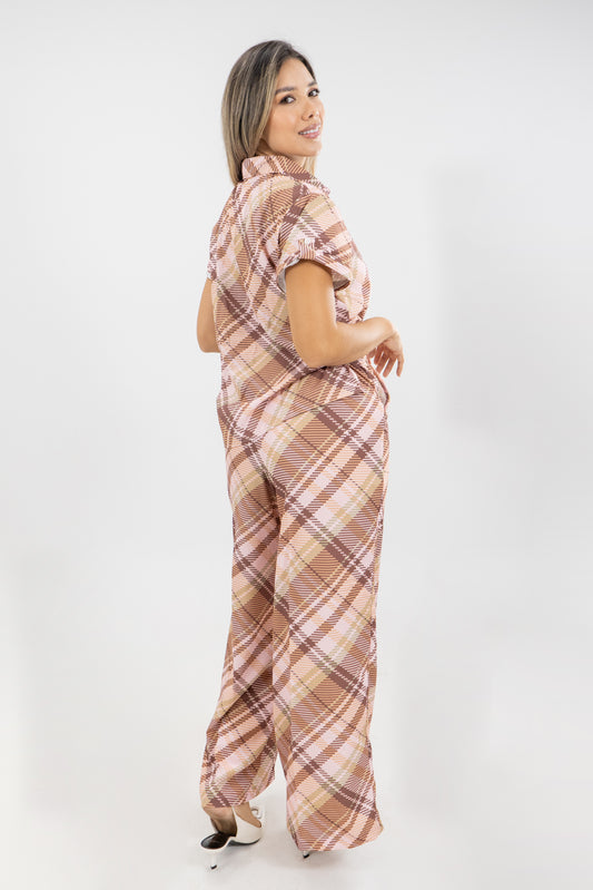 PANTALON ÁMBART TARTAN ST - COLOR ROSA