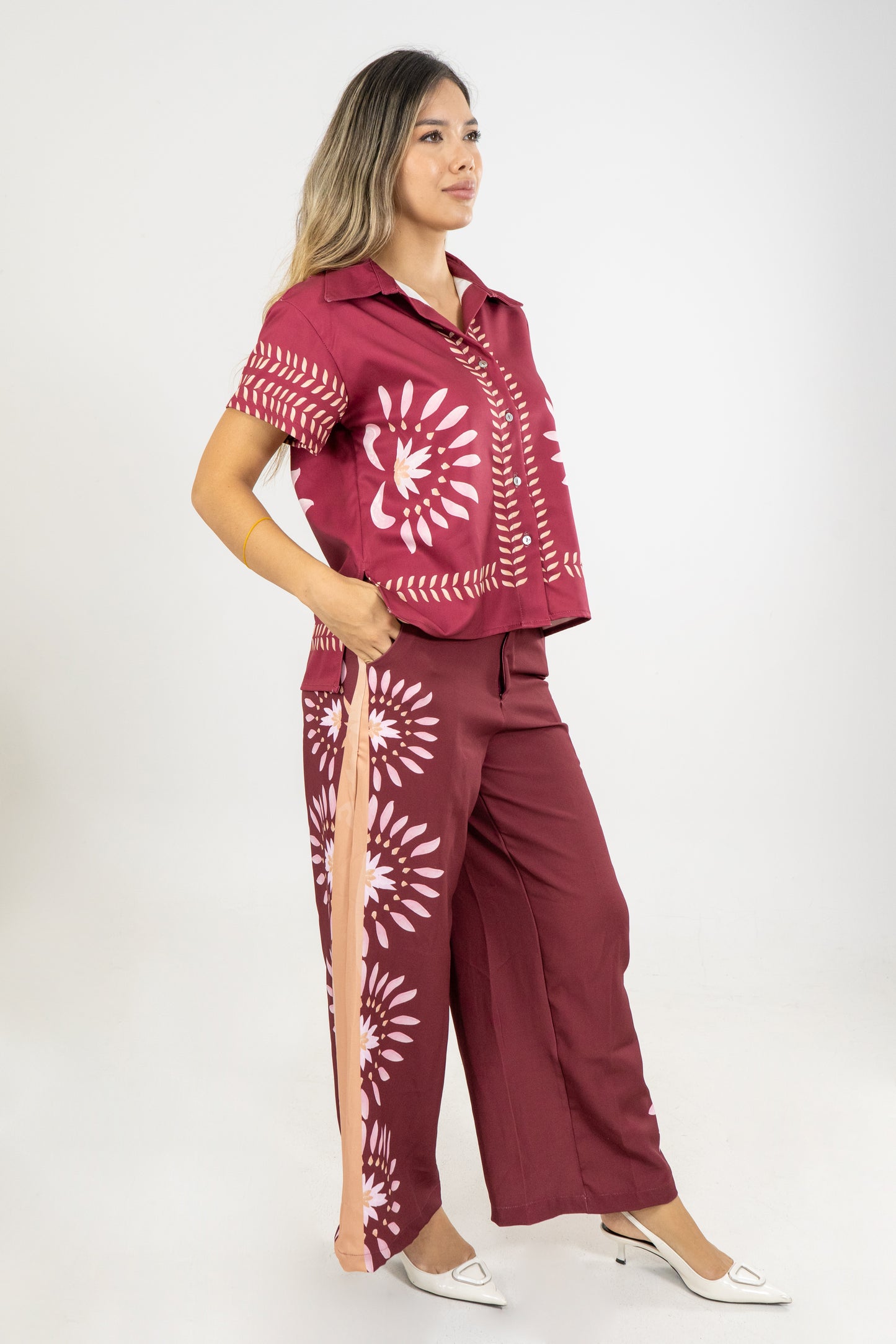 CAMISA MADISON SOLNACIENTE - COLOR VINO TINTO