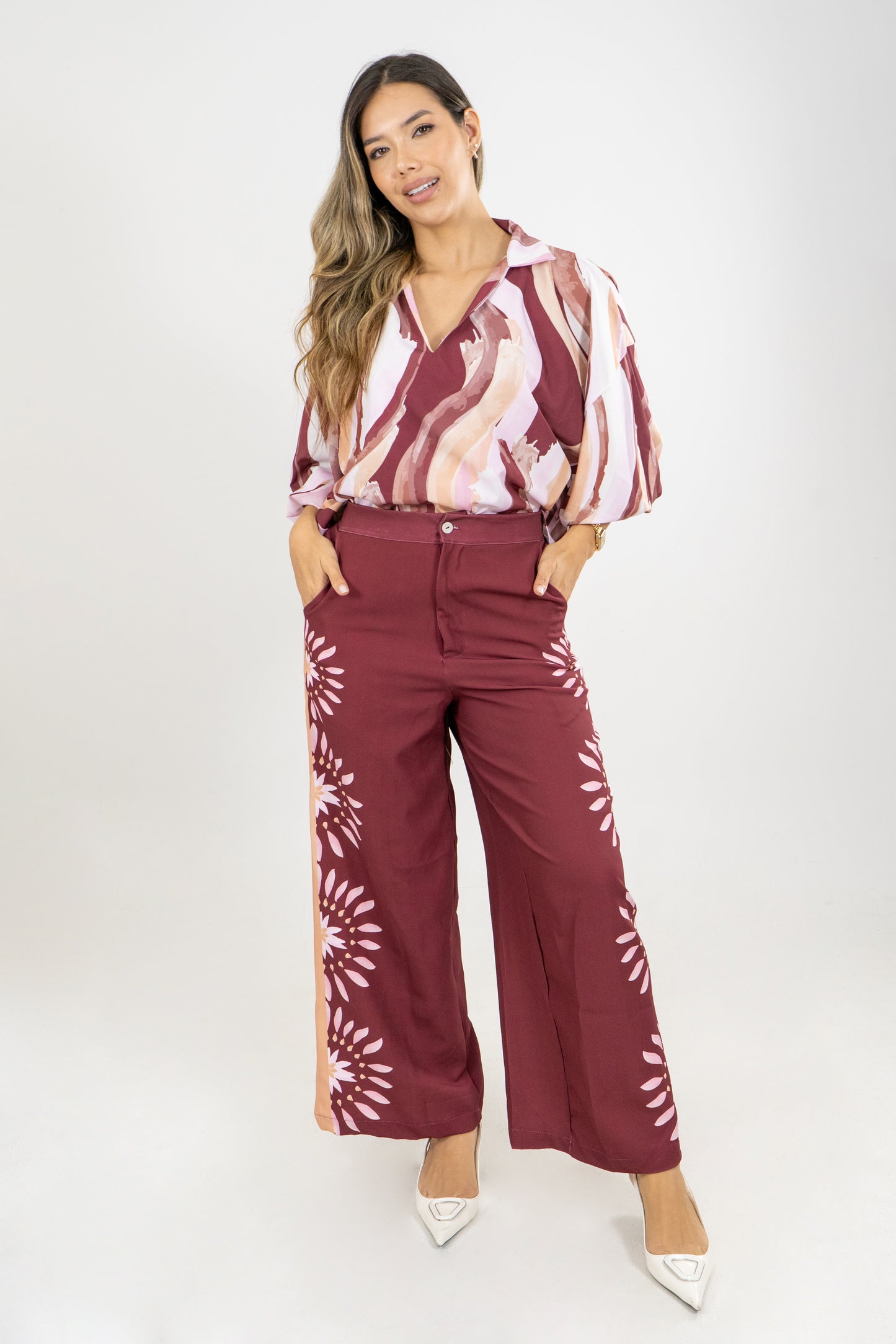PANTALON DUNA SOLNACIENTE - COLOR VINO TINTO