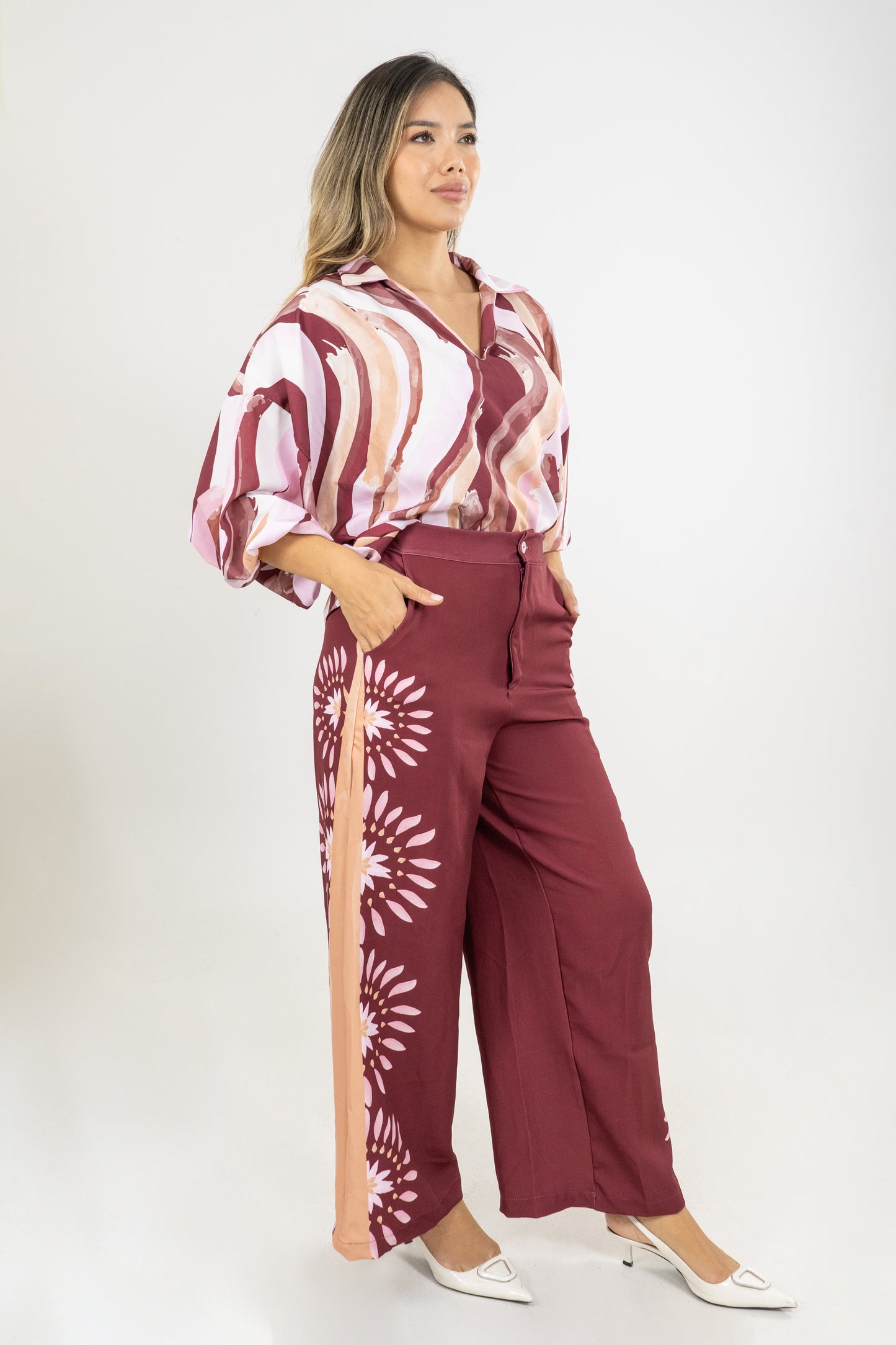 PANTALON DUNA SOLNACIENTE - COLOR VINO TINTO
