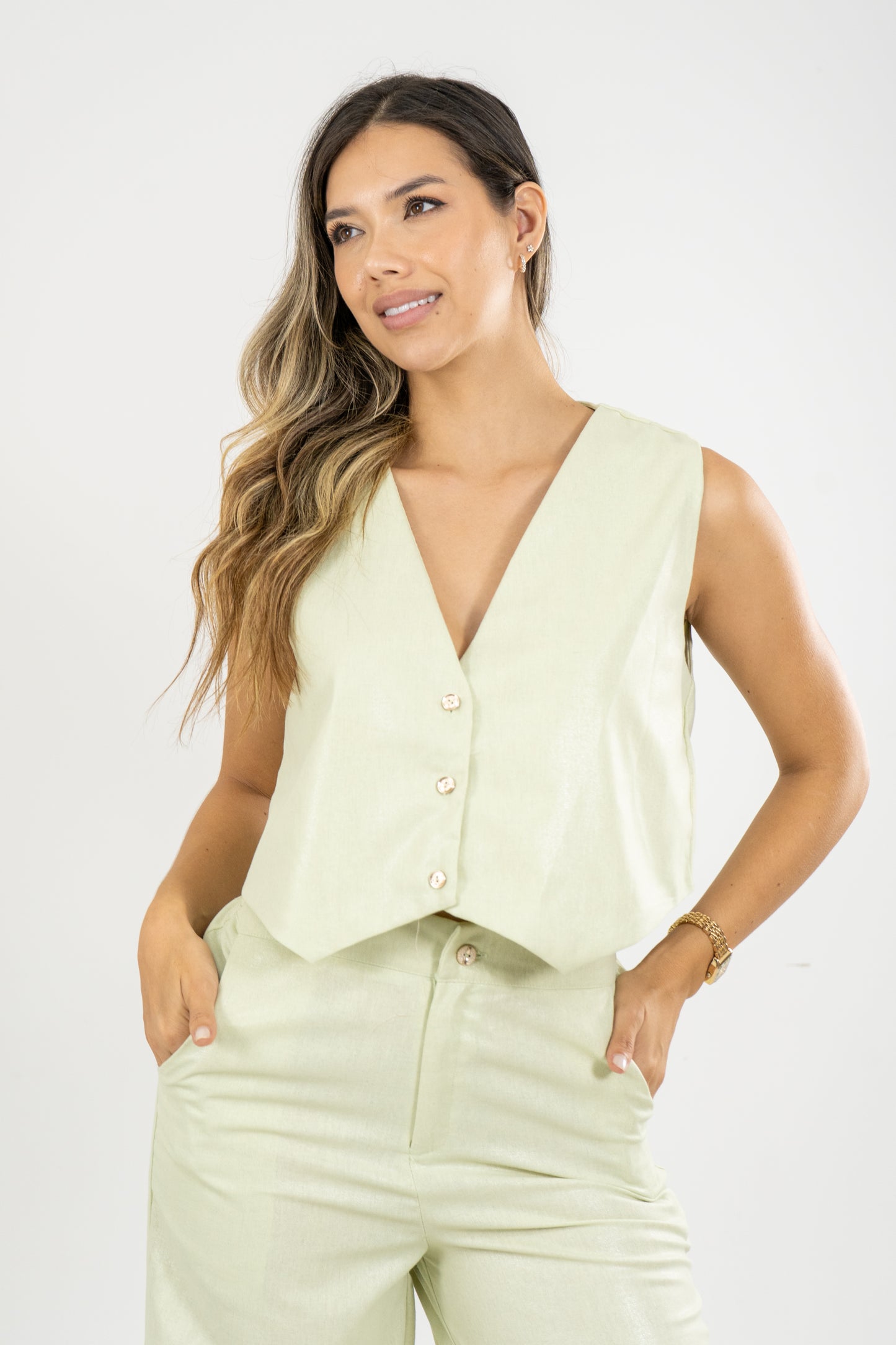 CHALECO PATI - COLOR VERDE MATCHA