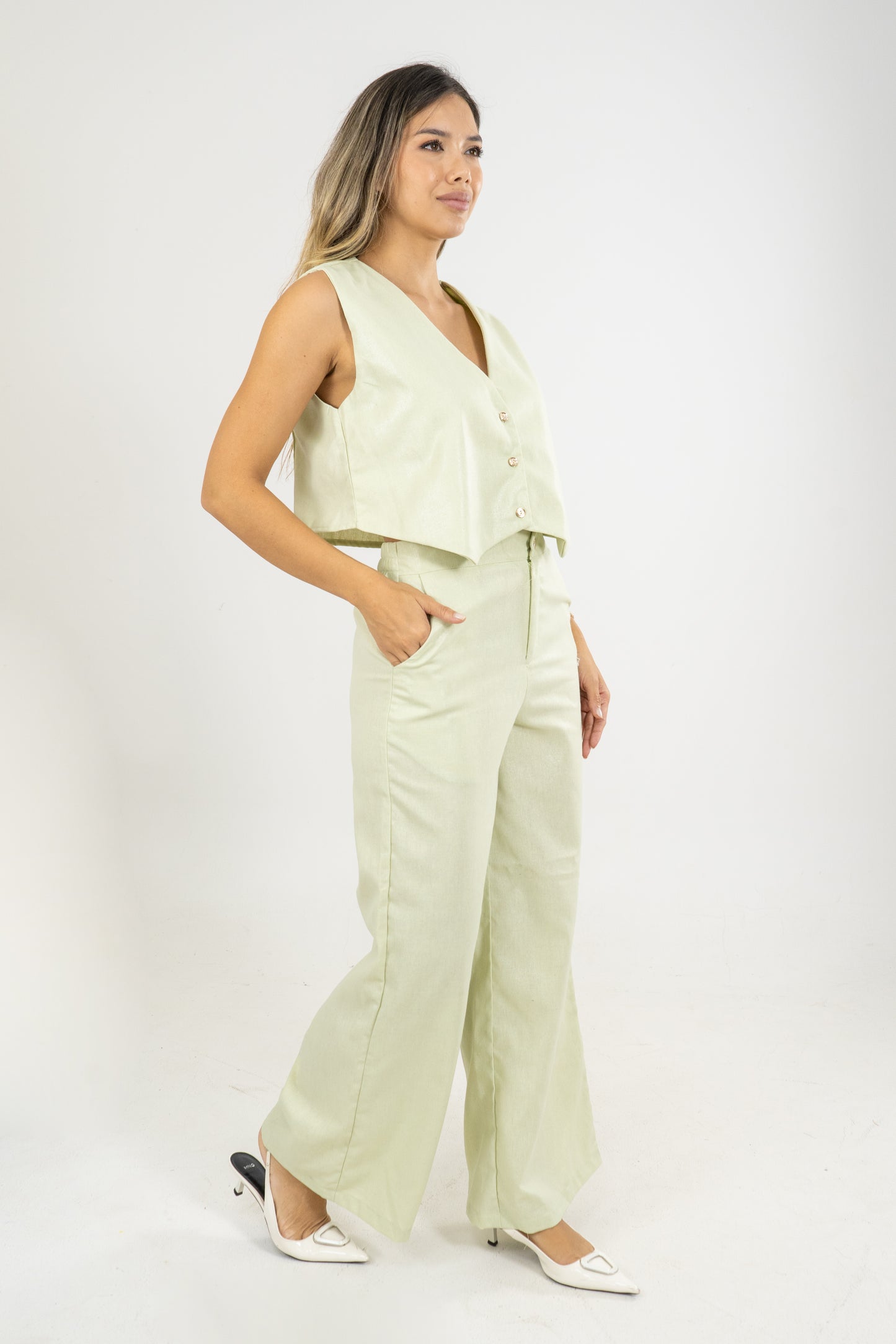 CHALECO PATI - COLOR VERDE MATCHA