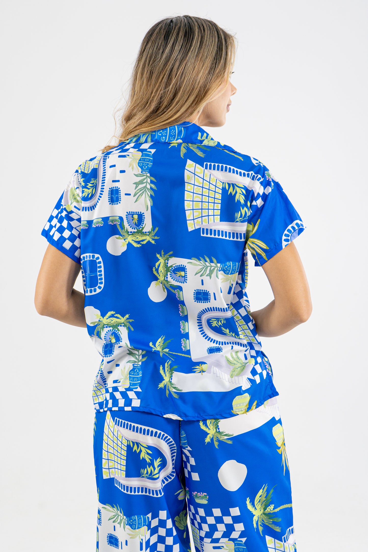 BLUSA ALICIA - CUADROS AZUL