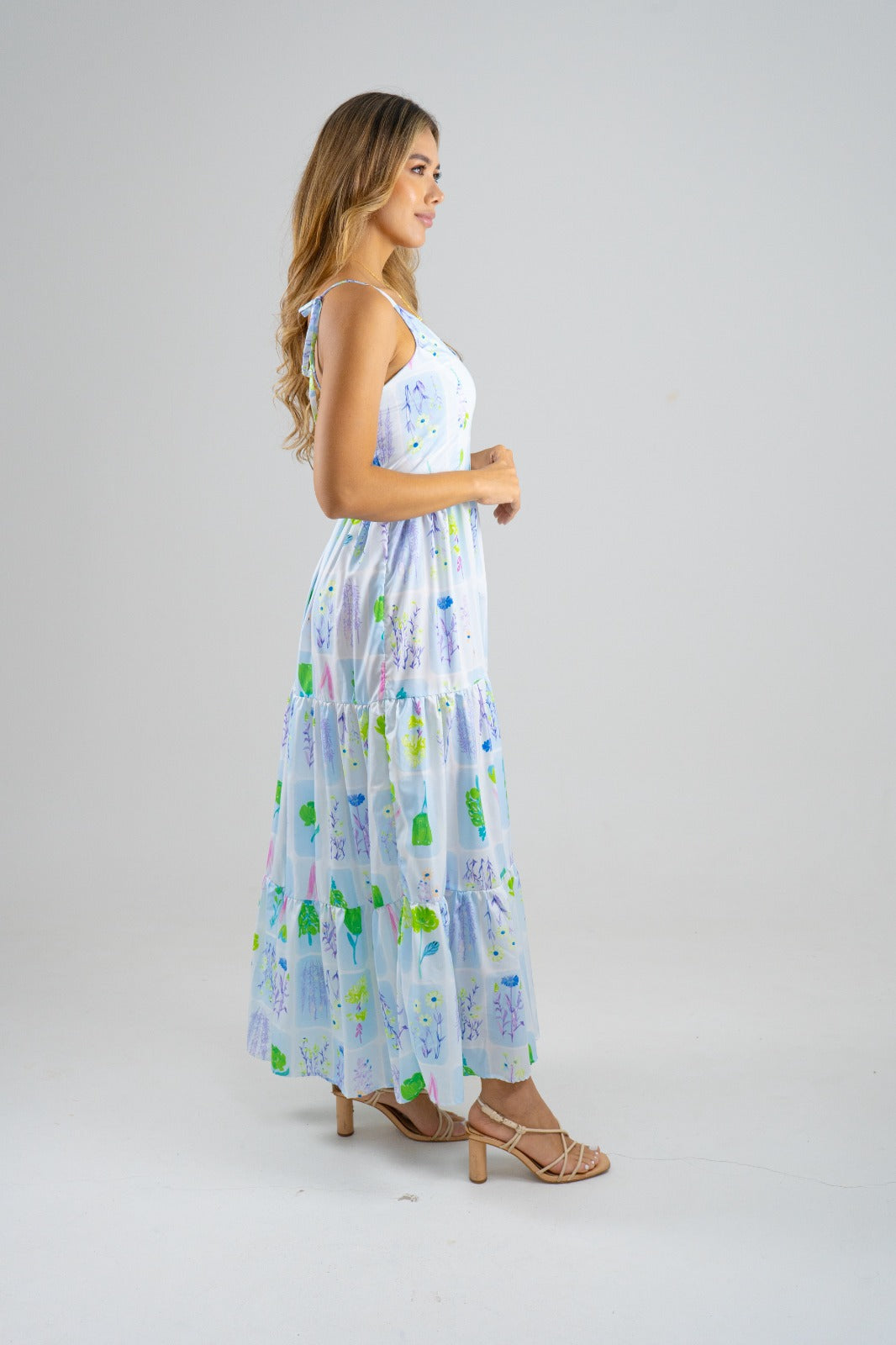 VESTIDO LARGO GINA - AZUL