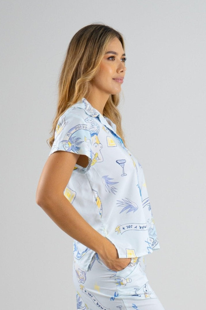 SET DANNA I PANTALON - AZUL - Sofisticadas