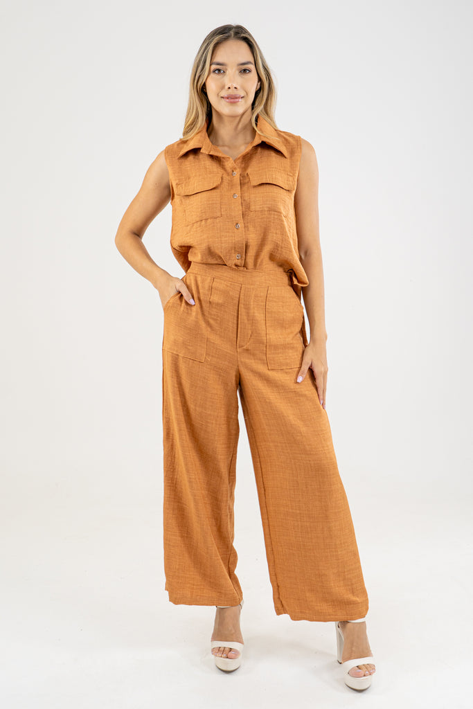 SET PANTALON ANA II - CANELA - Sofisticadas