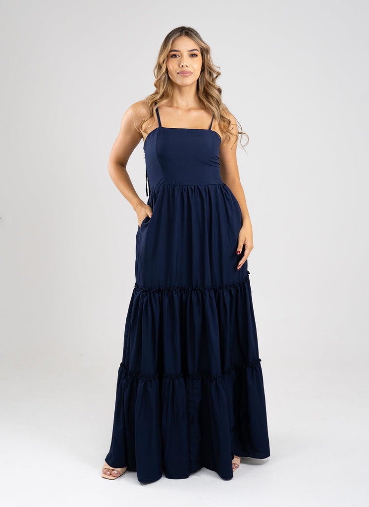 VESTIDO LUNA II - AZUL TURQUI - Sofisticadas
