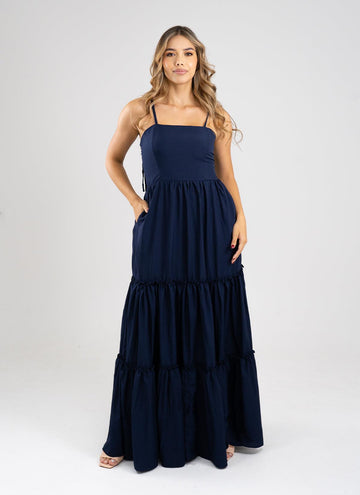 VESTIDO LUNA II - AZUL TURQUI - Sofisticadas