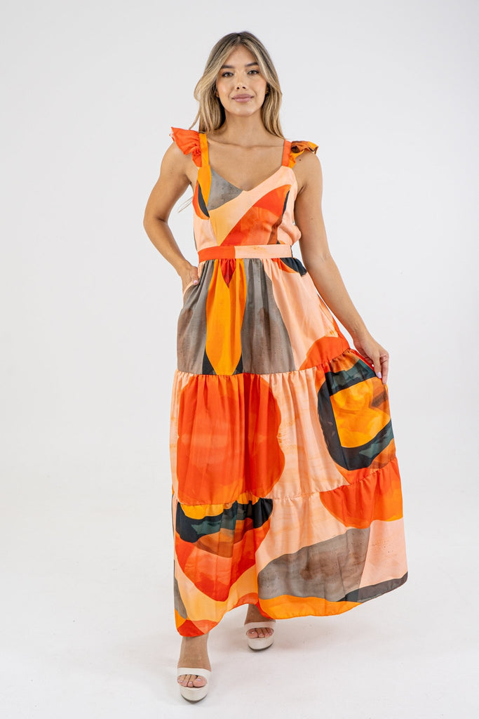 VESTIDO NOA I - NARANJA - Sofisticadas