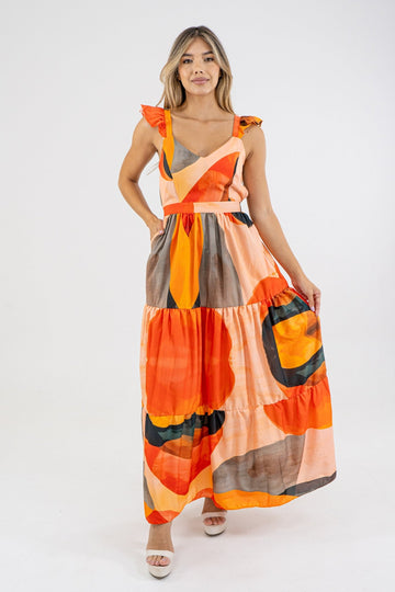 VESTIDO NOA I - NARANJA - Sofisticadas